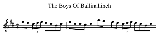 The Boys Of Ballinahinch - staff notation
