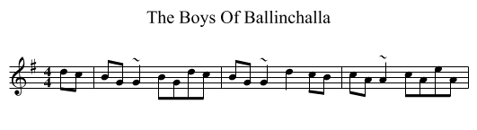 The Boys Of Ballinchalla - staff notation