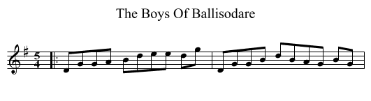 The Boys Of Ballisodare - staff notation