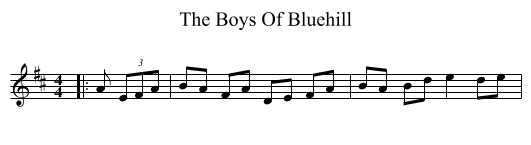 The Boys Of Bluehill - staff notation