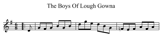 The Boys Of Lough Gowna - staff notation
