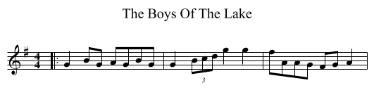The Boys Of The Lake - staff notation