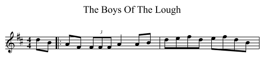 The Boys Of The Lough - staff notation
