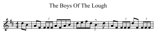 The Boys Of The Lough - staff notation