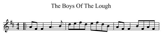 The Boys Of The Lough - staff notation