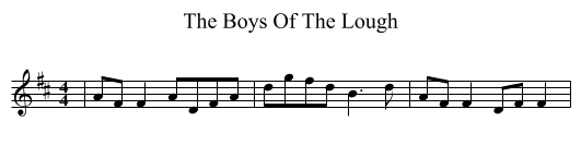 The Boys Of The Lough - staff notation