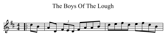The Boys Of The Lough - staff notation