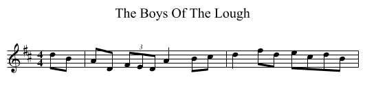 The Boys Of The Lough - staff notation