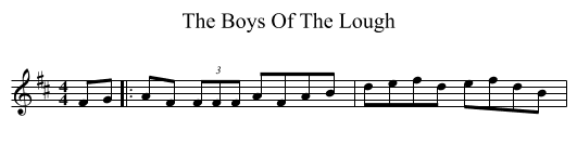 The Boys Of The Lough - staff notation