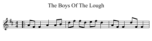 The Boys Of The Lough - staff notation