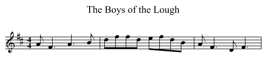 The Boys of the Lough - staff notation