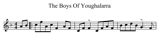 The Boys Of Youghalarra - staff notation