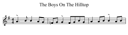 The Boys On The Hilltop - staff notation