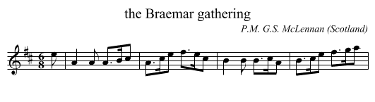 the Braemar gathering - staff notation