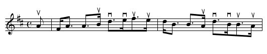 the BRAES O' MAR - staff notation