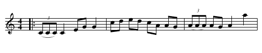 The Braes of Auchentrye - staff notation