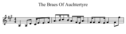 The Braes Of Auchtertyre - staff notation