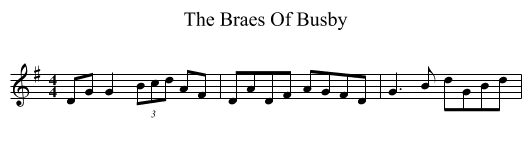 The Braes Of Busby - staff notation