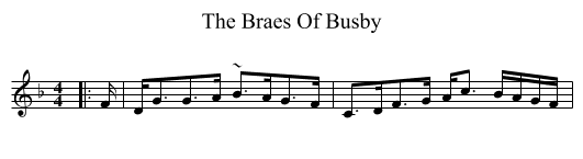 The Braes Of Busby - staff notation
