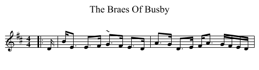 The Braes Of Busby - staff notation