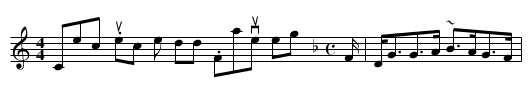 The Braes of Bushbie - staff notation