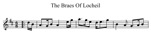 The Braes Of Locheil - staff notation