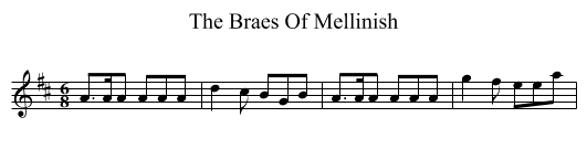 The Braes Of Mellinish - staff notation
