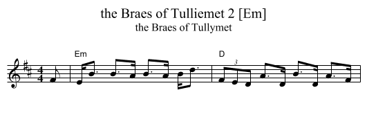 the Braes of Tulliemet 2 [Em] - staff notation