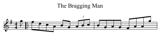 The Bragging Man - staff notation
