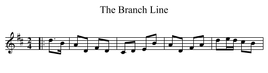 The Branch Line - staff notation