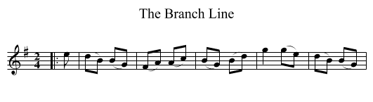 The Branch Line - staff notation