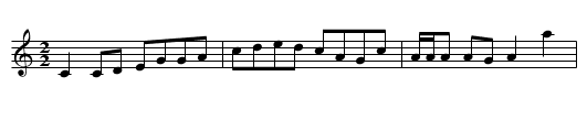 The Brass (?Braes) of Acklebire - staff notation