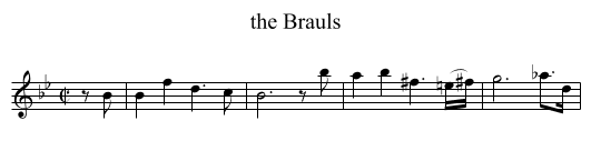 the Brauls - staff notation