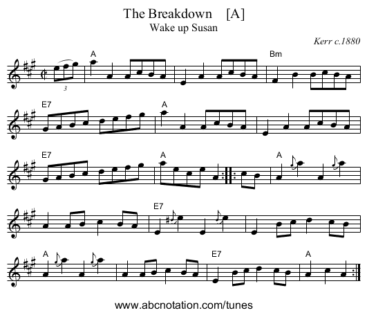 The Breakdown    [A] - staff notation