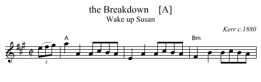 the Breakdown    [A] - staff notation