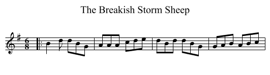 The Breakish Storm Sheep - staff notation