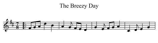 The Breezy Day - staff notation