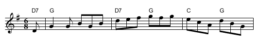 The Bridal Jig - staff notation