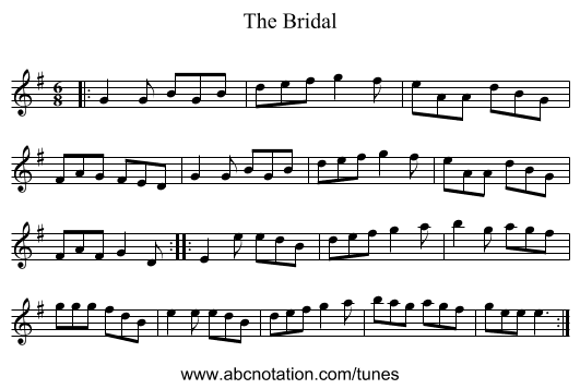 The Bridal - staff notation
