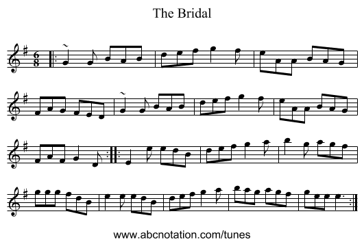 The Bridal - staff notation