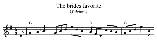 The brides favorite - staff notation