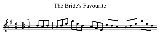 The Bride's Favourite - staff notation