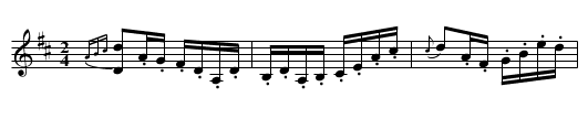 The Bride's Reel [1] - staff notation