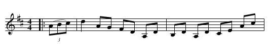 The Bride's Reel - staff notation
