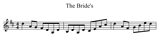 The Bride's - staff notation