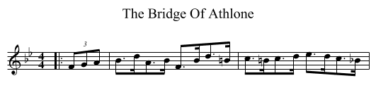 The Bridge Of Athlone - staff notation