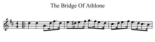 The Bridge Of Athlone - staff notation