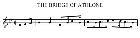 THE BRIDGE OF ATHLONE - staff notation