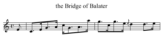the Bridge of Balater - staff notation