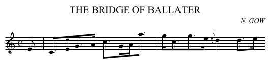 THE BRIDGE OF BALLATER - staff notation